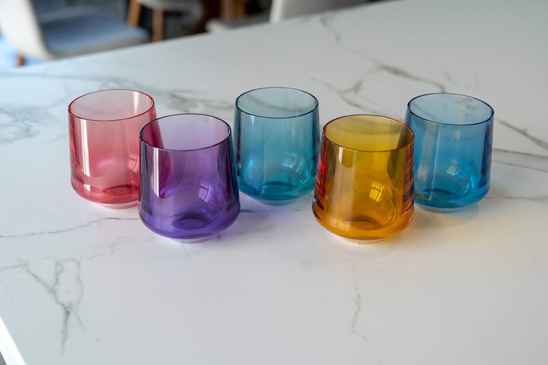 Drinique Unbreakable Stemless Wine Glasses â€“ Set of 4 | 12oz Tritan Plastic | Made with 50% Recycled Content | Reusable, Dishwasher Safe, BPA-Free, Shatterproof | Indoor, Outdoor, Everyday Use - Teal - Image 5